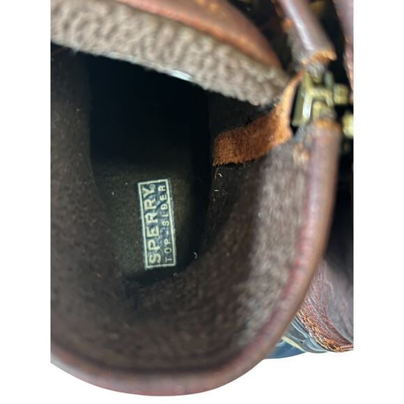 Sperry Top Sider Duck Boots Womens Size  7.5 Brown & Blue Waterproof Winter - Picture 5 of 6